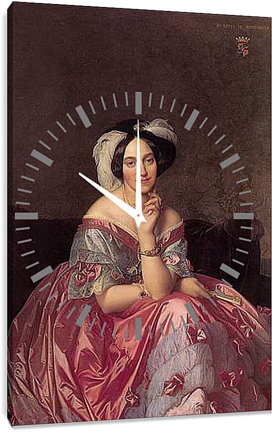 Часы картина - Ingres Baronne James de Rothschild - Баронесса Ротшильд. Жан Огюст Доминик Энгр
