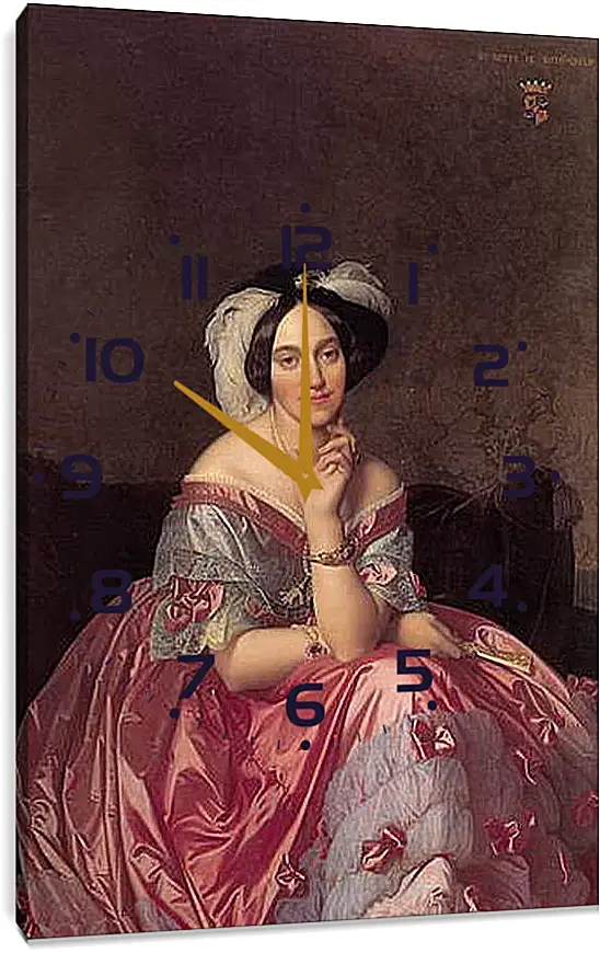 Часы картина - Ingres Baronne James de Rothschild - Баронесса Ротшильд. Жан Огюст Доминик Энгр