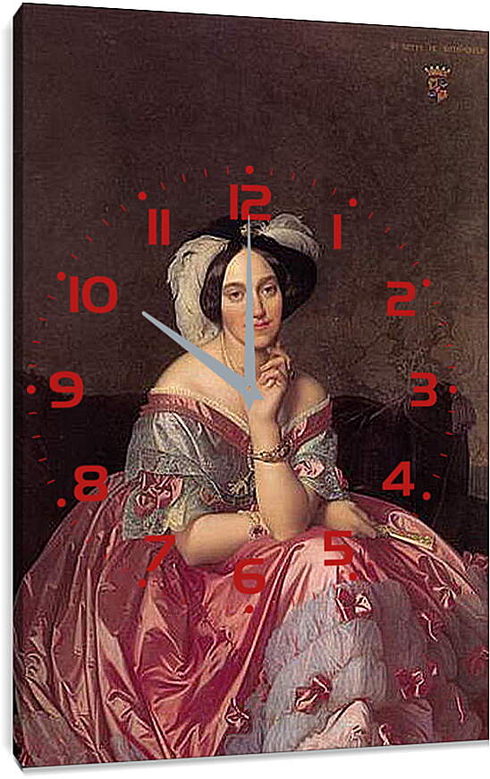 Часы картина - Ingres Baronne James de Rothschild - Баронесса Ротшильд. Жан Огюст Доминик Энгр
