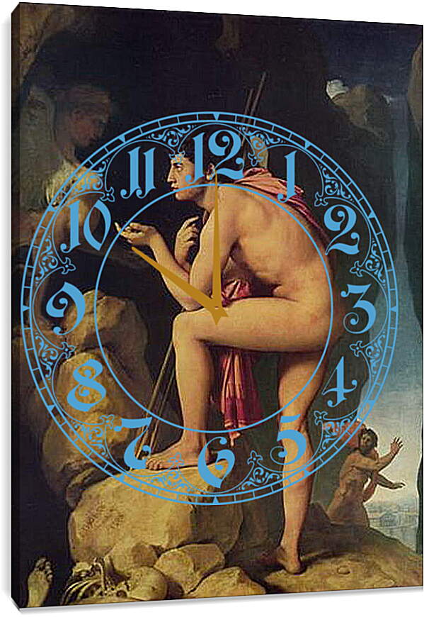 Часы картина - Эдип и Сфинкс. Жан Огюст Доминик Энгр
