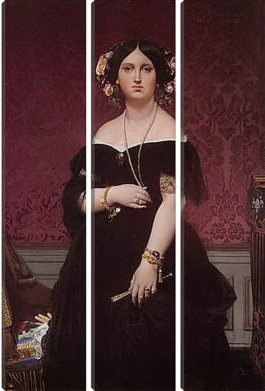 Модульная картина - Madame Paul Sigisbert Moitessier. Жан Огюст Доминик Энгр