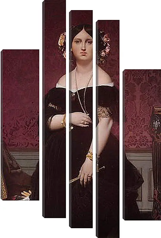 Модульная картина - Madame Paul Sigisbert Moitessier. Жан Огюст Доминик Энгр