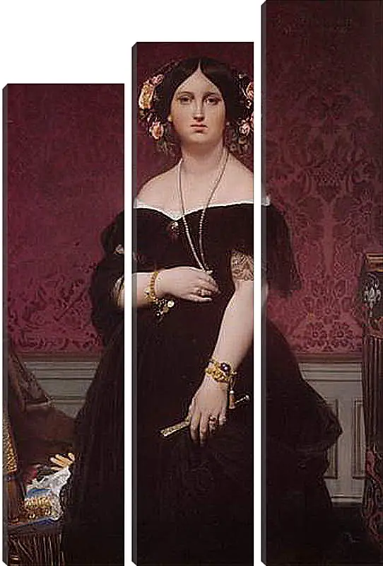 Модульная картина - Madame Paul Sigisbert Moitessier. Жан Огюст Доминик Энгр
