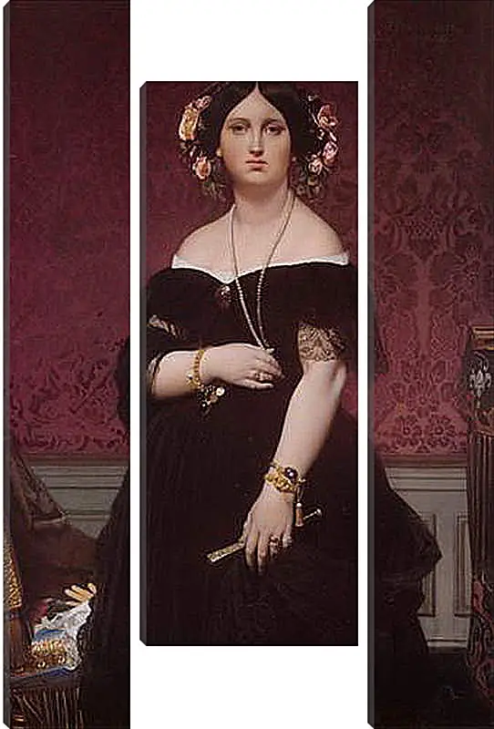 Модульная картина - Madame Paul Sigisbert Moitessier. Жан Огюст Доминик Энгр
