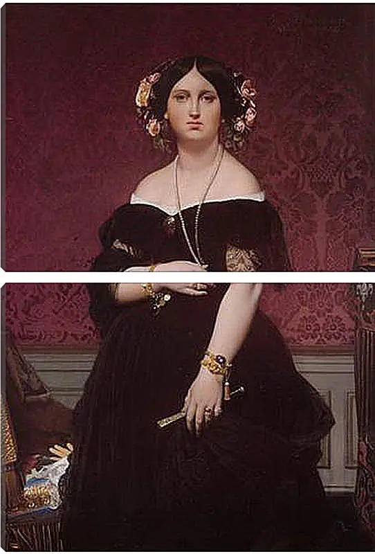 Модульная картина - Madame Paul Sigisbert Moitessier. Жан Огюст Доминик Энгр