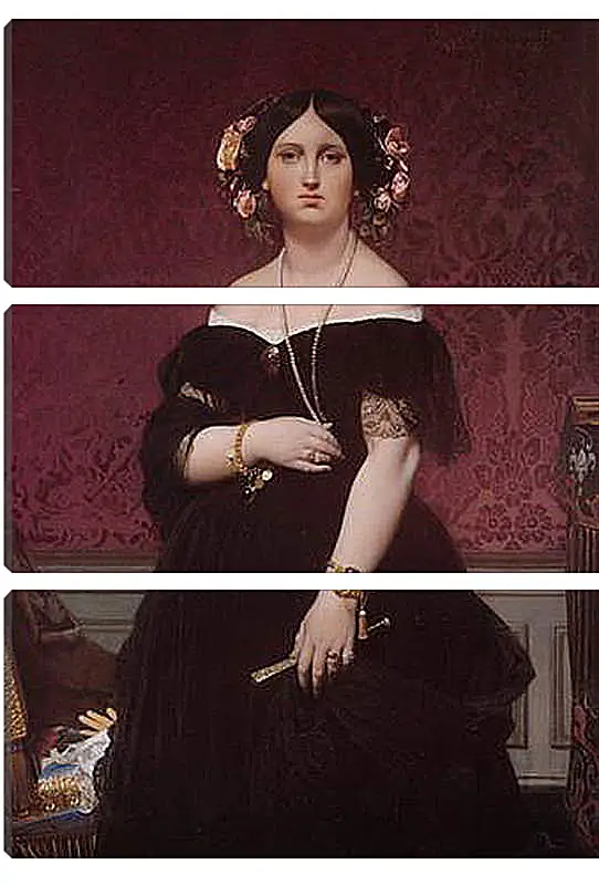 Модульная картина - Madame Paul Sigisbert Moitessier. Жан Огюст Доминик Энгр