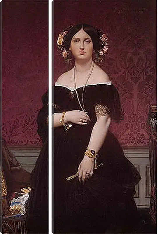 Модульная картина - Madame Paul Sigisbert Moitessier. Жан Огюст Доминик Энгр