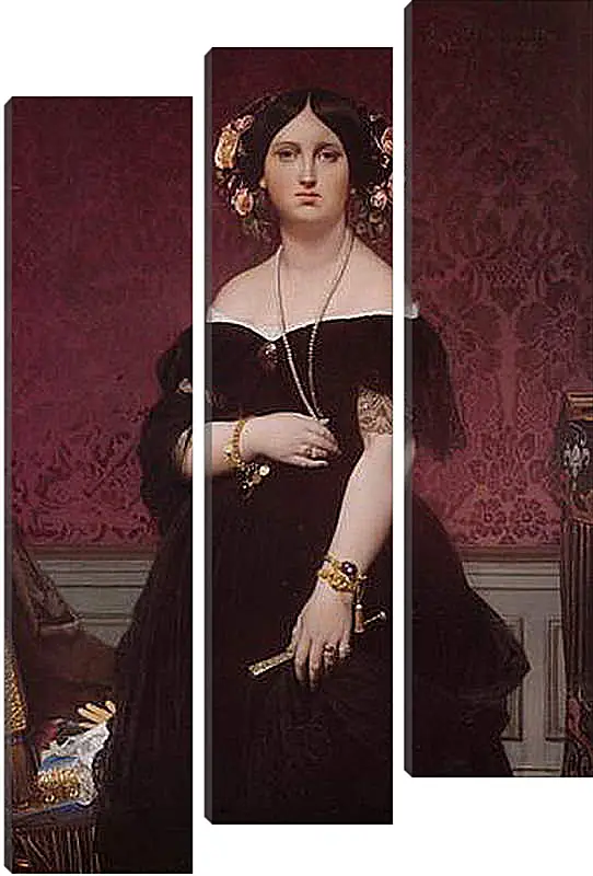Модульная картина - Madame Paul Sigisbert Moitessier. Жан Огюст Доминик Энгр