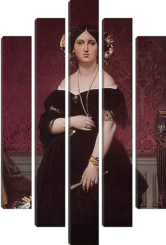 Модульная картина - Madame Paul Sigisbert Moitessier. Жан Огюст Доминик Энгр