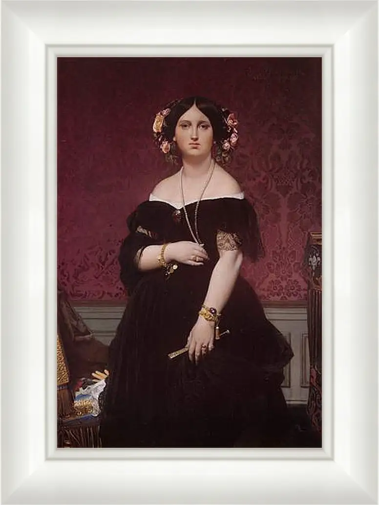 Картина в раме - Madame Paul Sigisbert Moitessier. Жан Огюст Доминик Энгр
