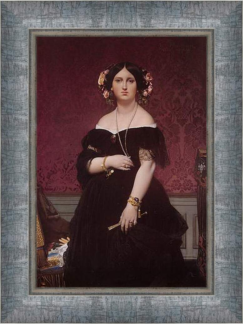 Картина в раме - Madame Paul Sigisbert Moitessier. Жан Огюст Доминик Энгр
