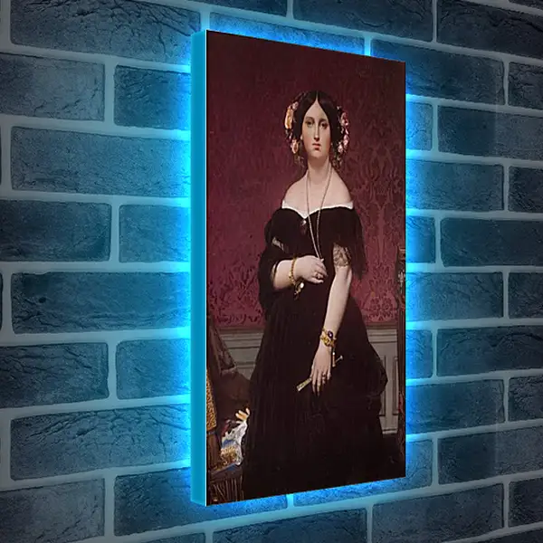 Лайтбокс световая панель - Madame Paul Sigisbert Moitessier. Жан Огюст Доминик Энгр