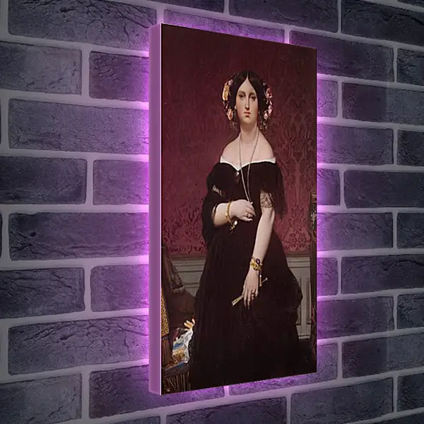 Лайтбокс световая панель - Madame Paul Sigisbert Moitessier. Жан Огюст Доминик Энгр