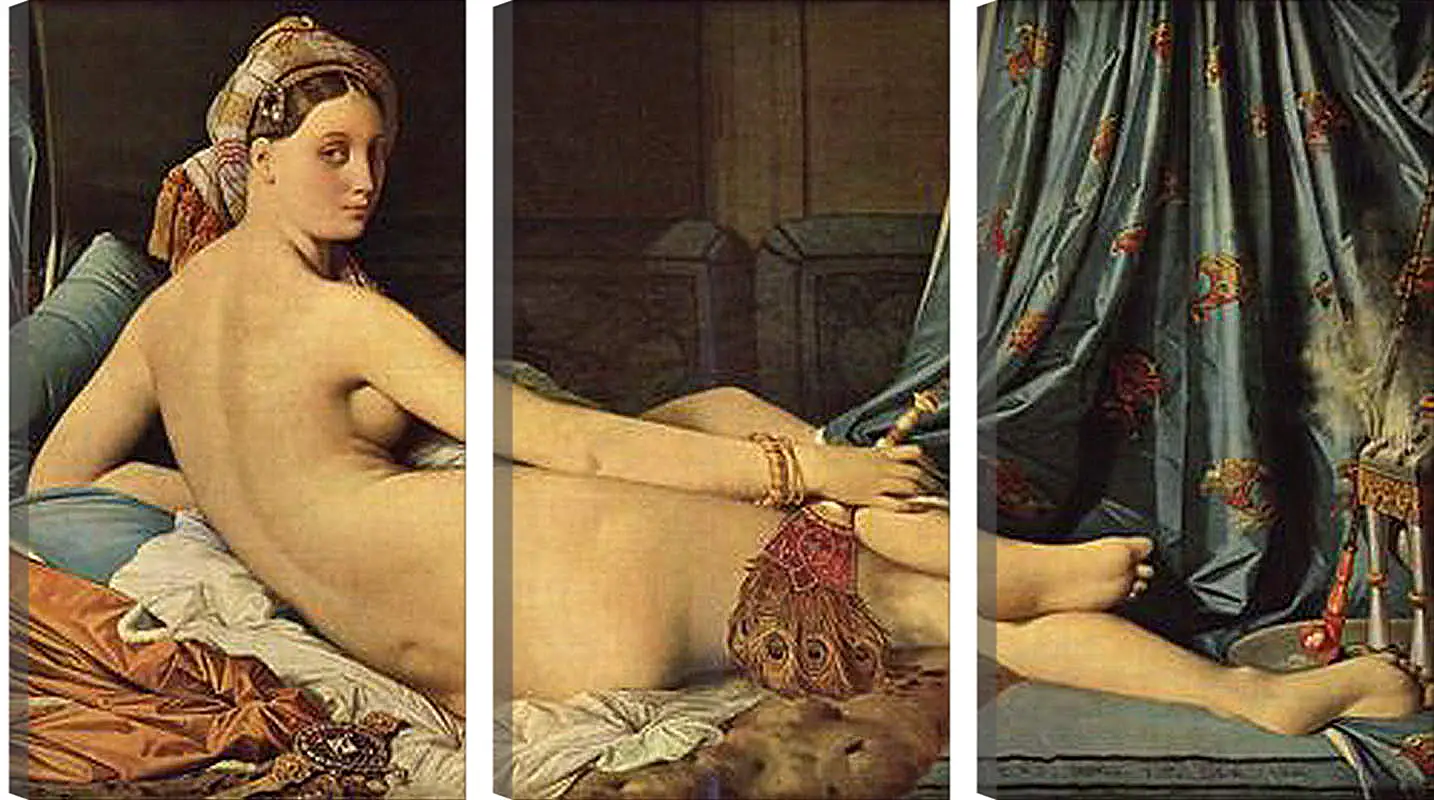 Модульная картина - The Grande Odalisque. Жан Огюст Доминик Энгр