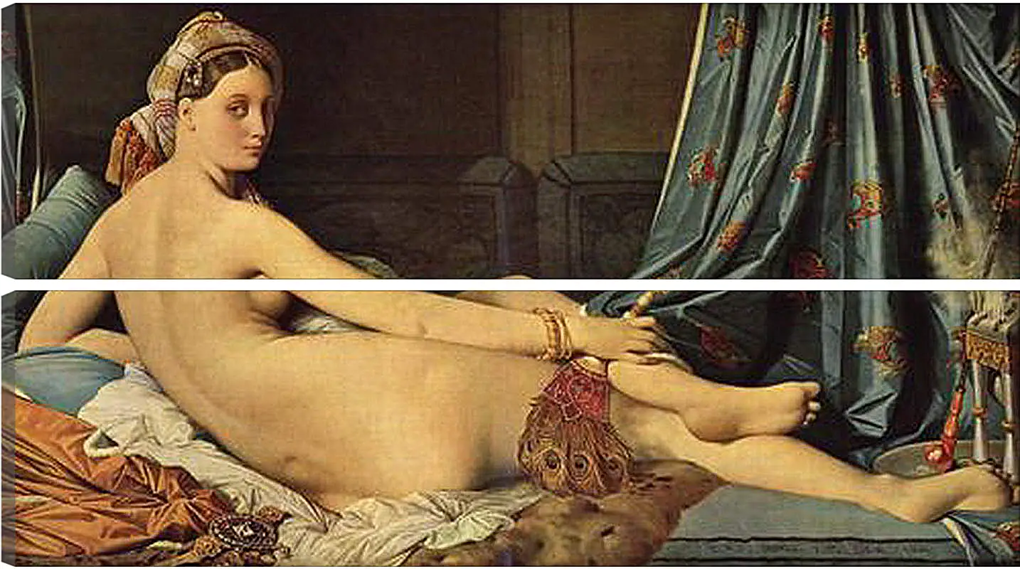 Модульная картина - The Grande Odalisque. Жан Огюст Доминик Энгр
