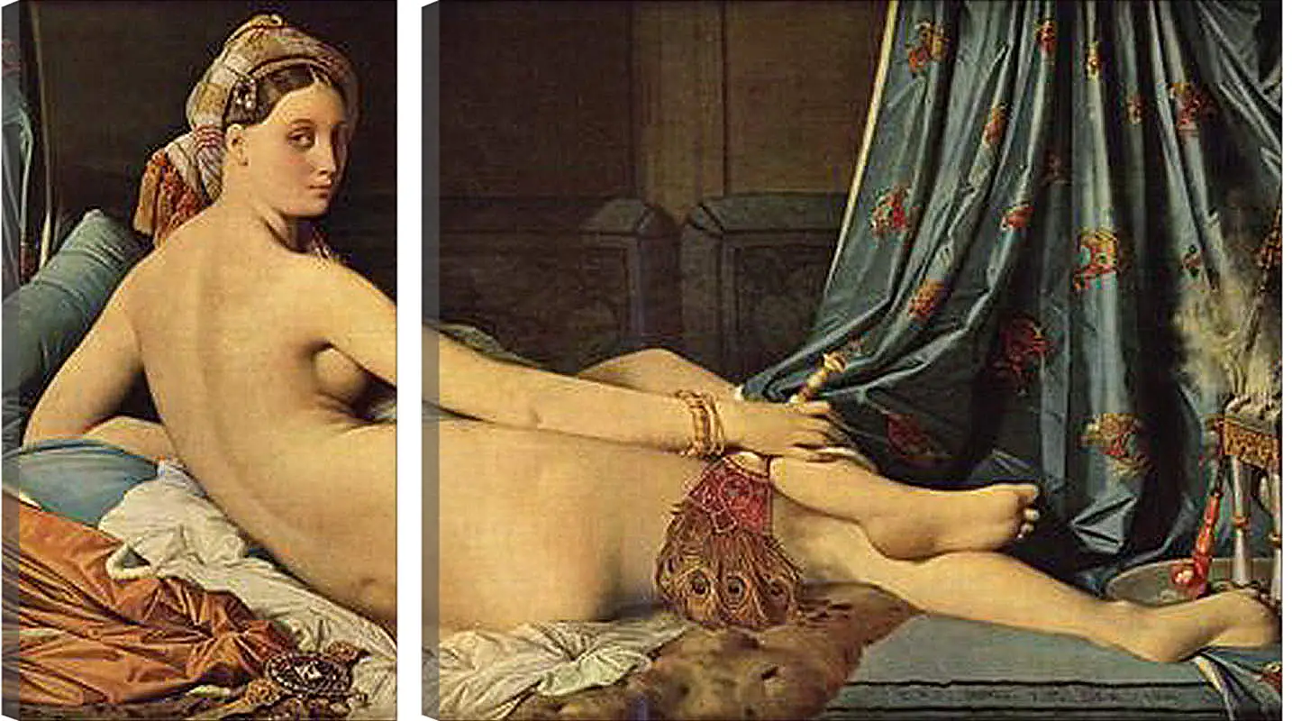 Модульная картина - The Grande Odalisque. Жан Огюст Доминик Энгр