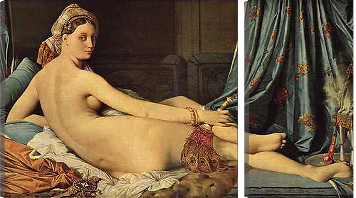 Модульная картина - The Grande Odalisque. Жан Огюст Доминик Энгр