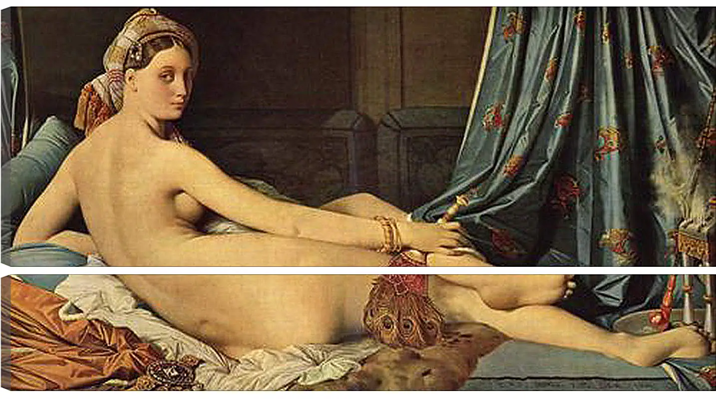 Модульная картина - The Grande Odalisque. Жан Огюст Доминик Энгр
