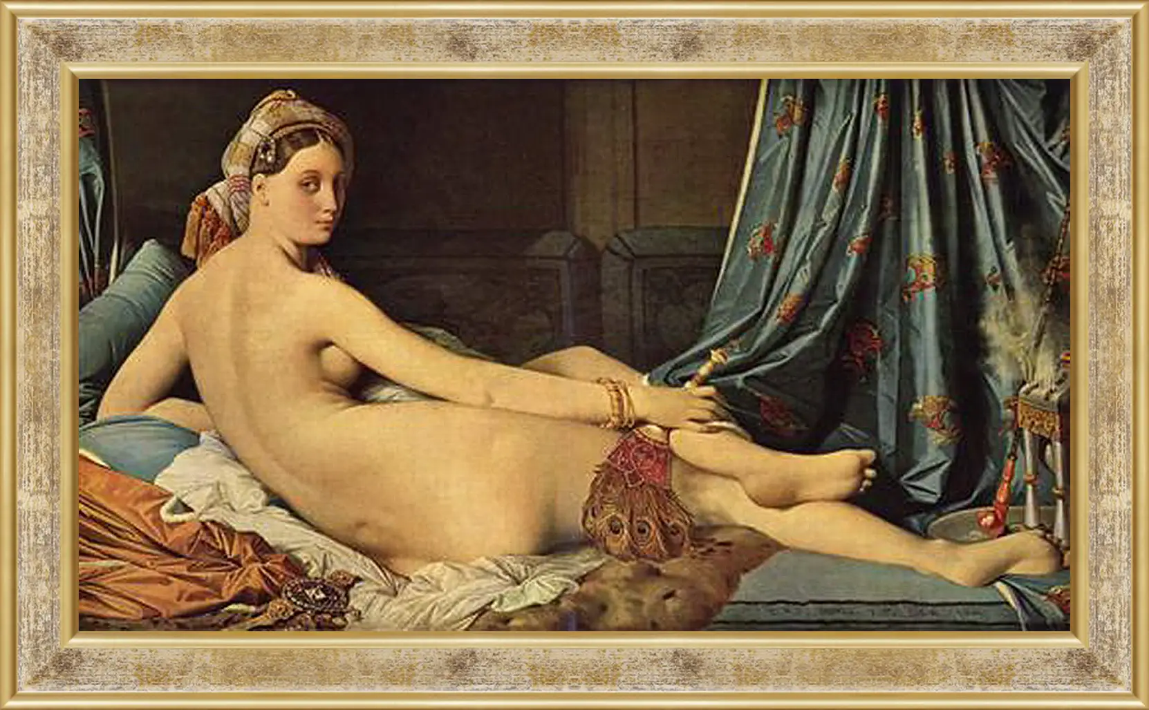 Картина в раме - The Grande Odalisque. Жан Огюст Доминик Энгр
