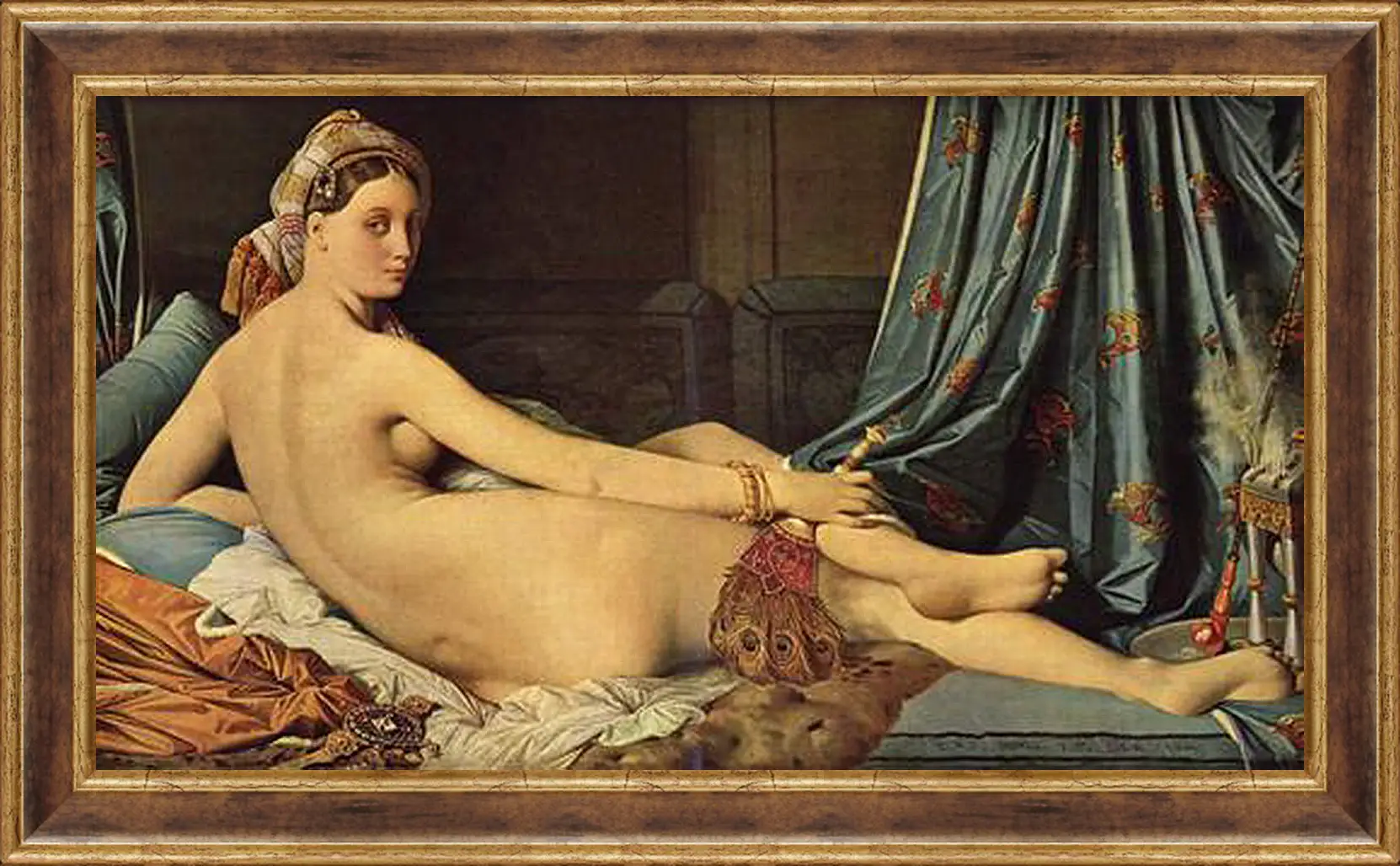 Картина в раме - The Grande Odalisque. Жан Огюст Доминик Энгр
