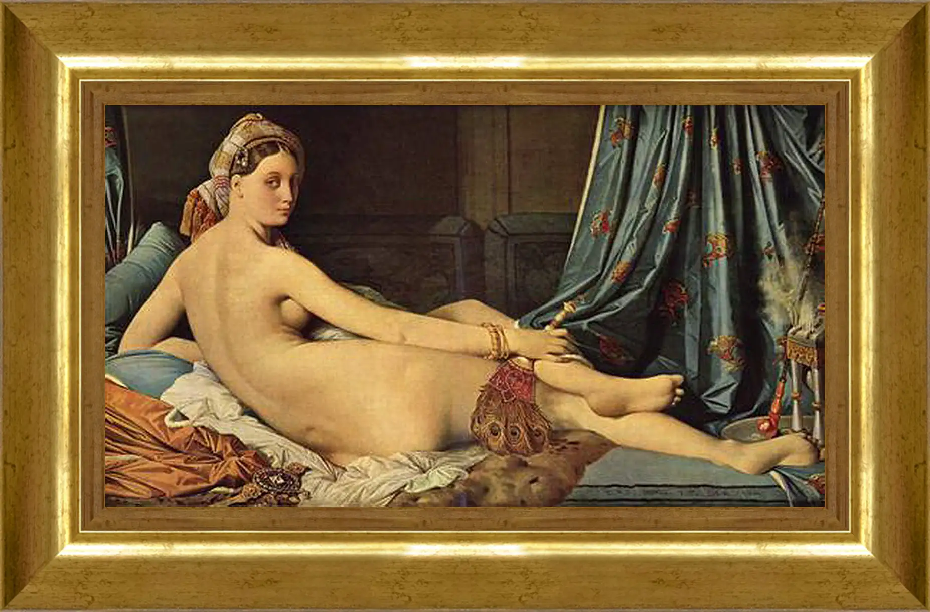 Картина в раме - The Grande Odalisque. Жан Огюст Доминик Энгр