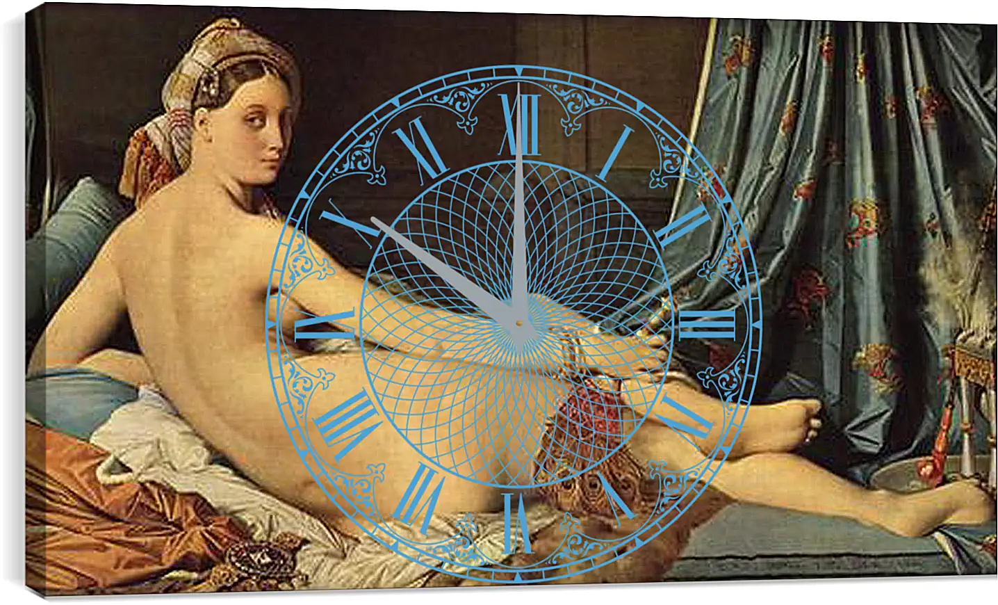 Часы картина - The Grande Odalisque. Жан Огюст Доминик Энгр
