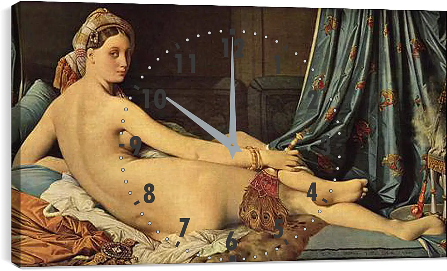 Часы картина - The Grande Odalisque. Жан Огюст Доминик Энгр
