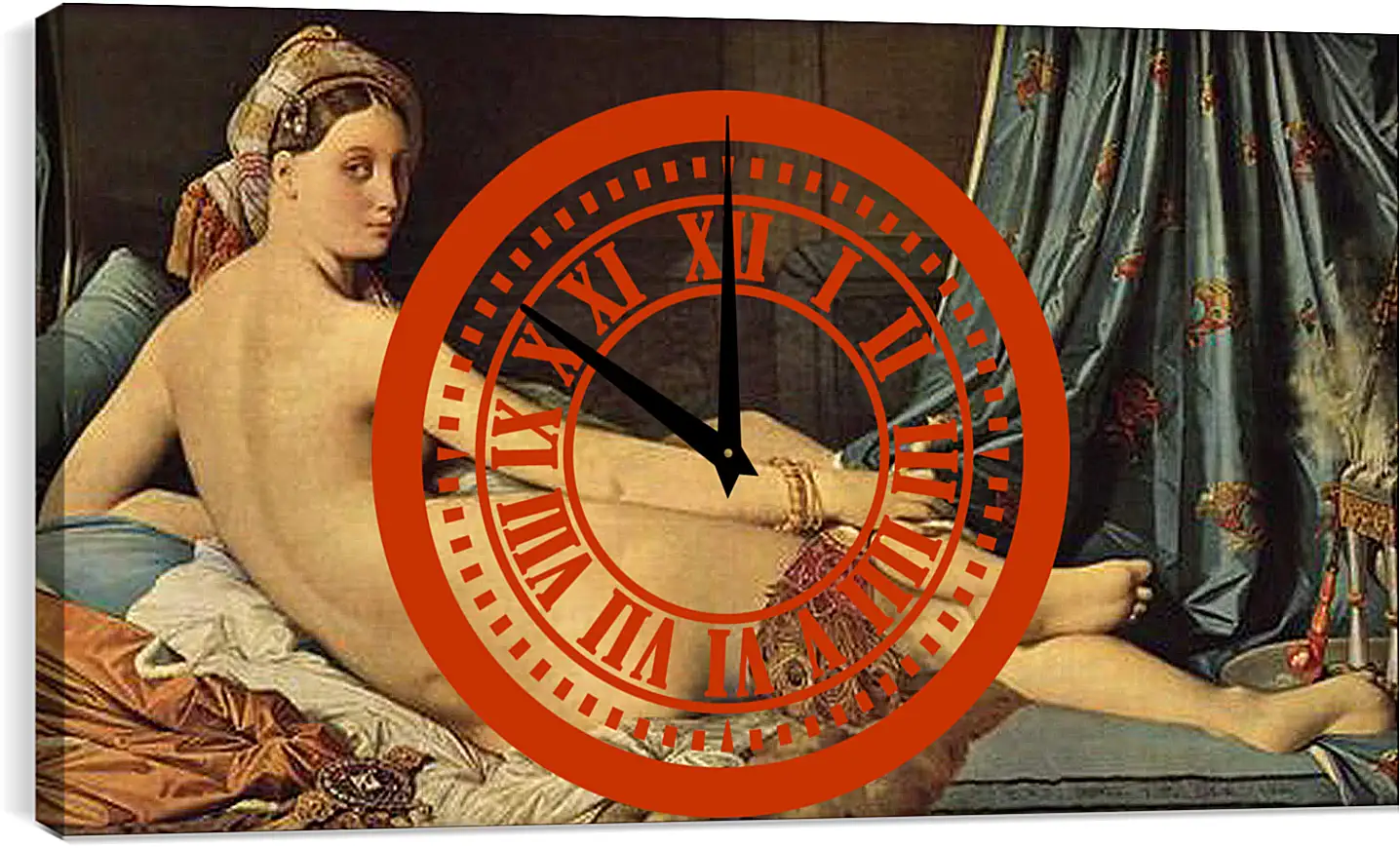 Часы картина - The Grande Odalisque. Жан Огюст Доминик Энгр