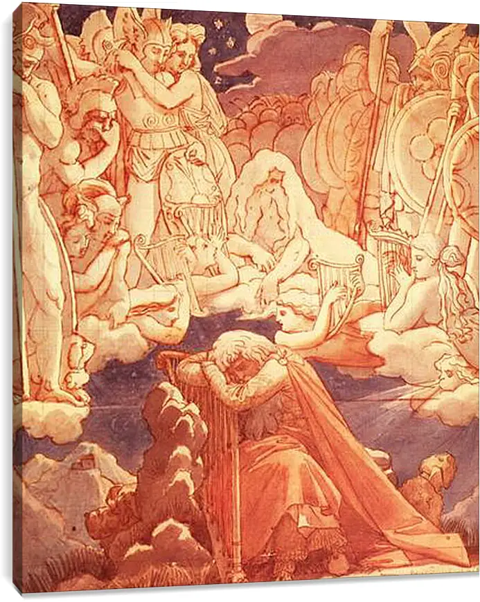 Постер и плакат - The Dream of Ossian. Жан Огюст Доминик Энгр
