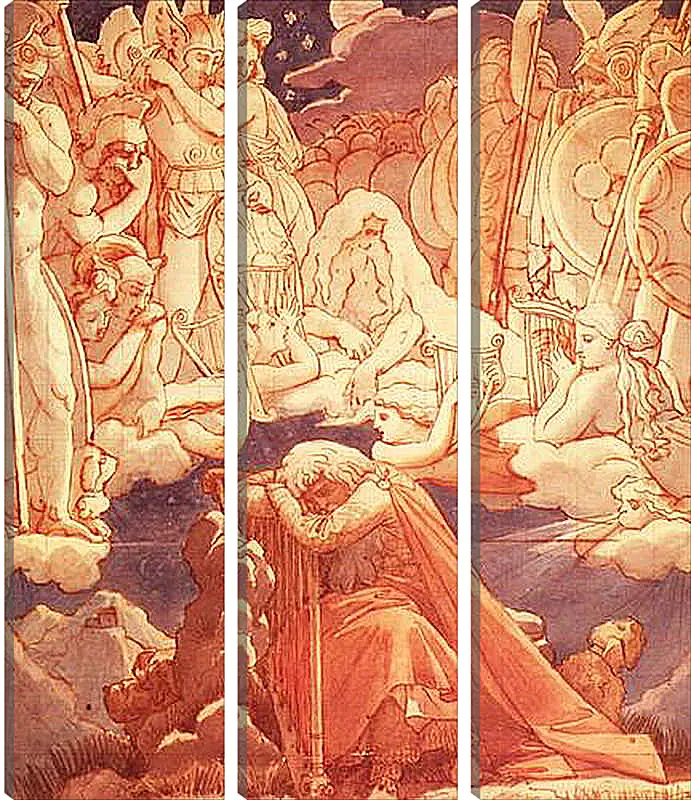 Модульная картина - The Dream of Ossian. Жан Огюст Доминик Энгр