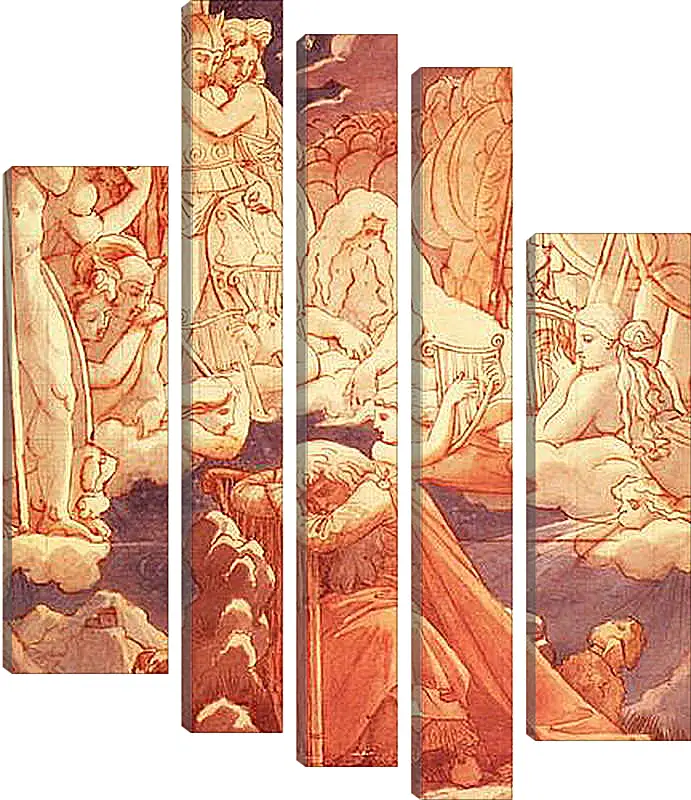 Модульная картина - The Dream of Ossian. Жан Огюст Доминик Энгр