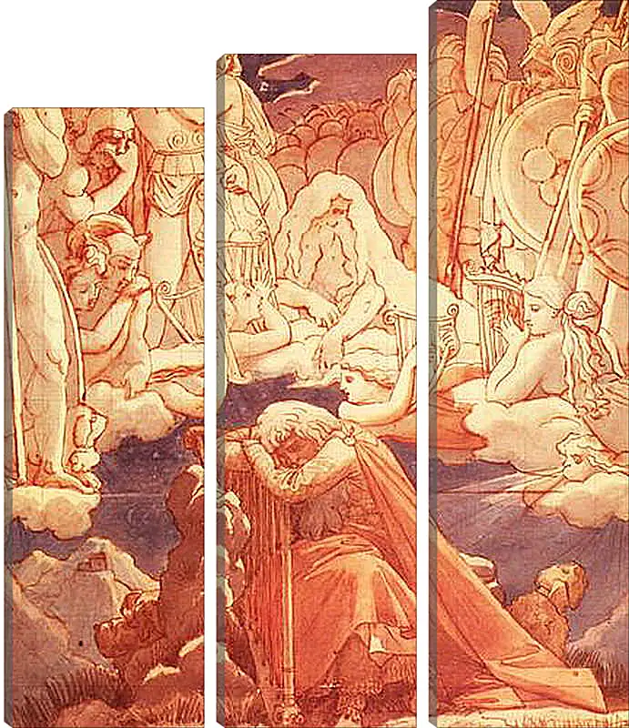 Модульная картина - The Dream of Ossian. Жан Огюст Доминик Энгр