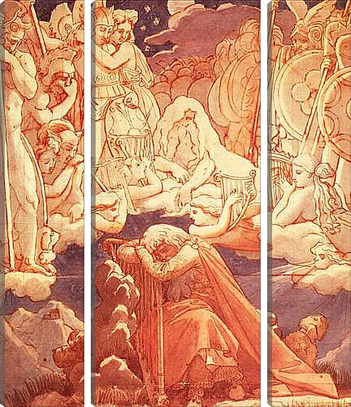 Модульная картина - The Dream of Ossian. Жан Огюст Доминик Энгр