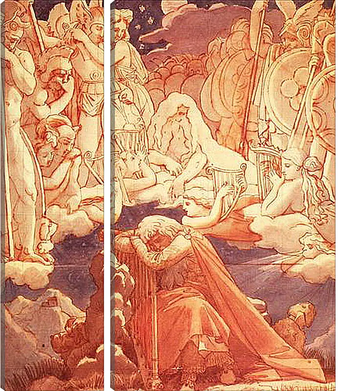 Модульная картина - The Dream of Ossian. Жан Огюст Доминик Энгр