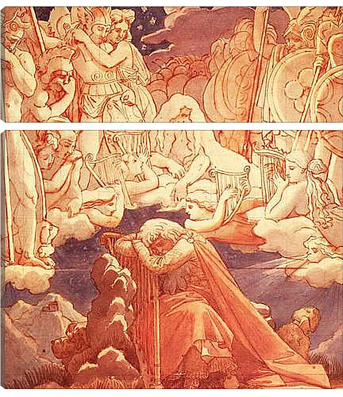 Модульная картина - The Dream of Ossian. Жан Огюст Доминик Энгр
