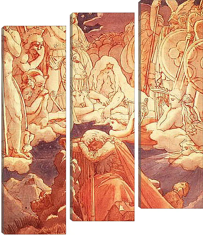 Модульная картина - The Dream of Ossian. Жан Огюст Доминик Энгр