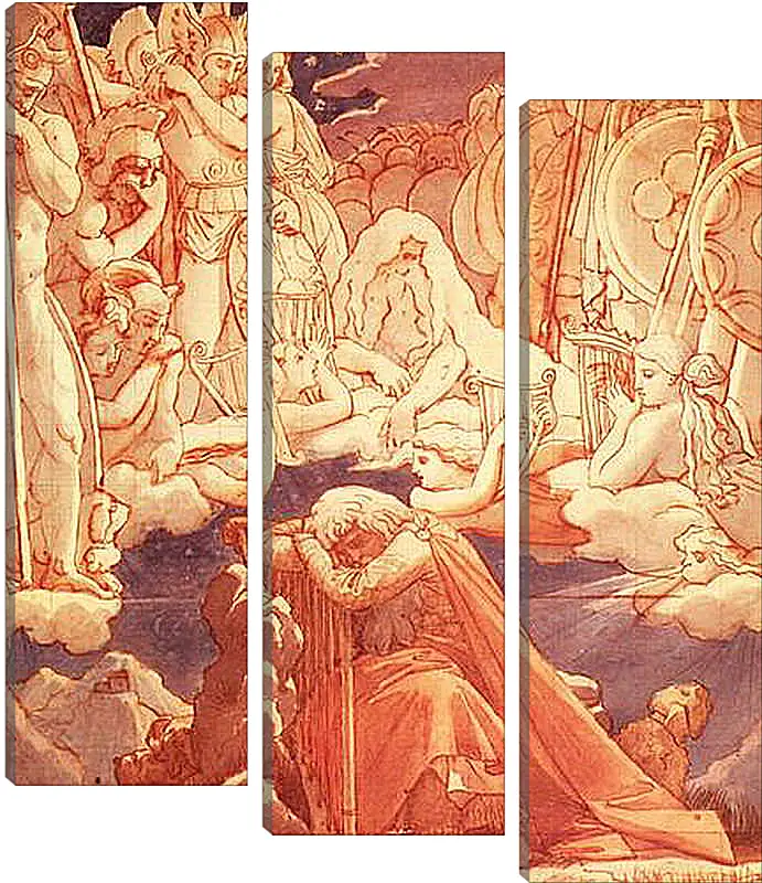 Модульная картина - The Dream of Ossian. Жан Огюст Доминик Энгр