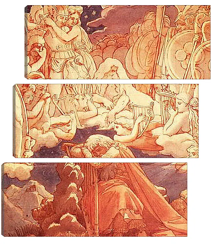 Модульная картина - The Dream of Ossian. Жан Огюст Доминик Энгр