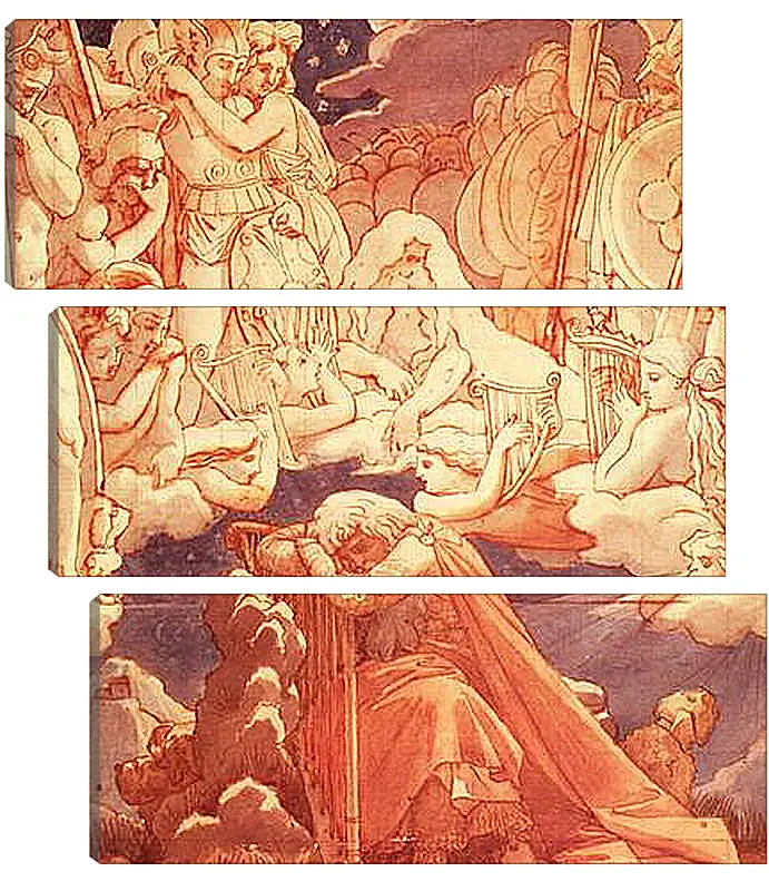 Модульная картина - The Dream of Ossian. Жан Огюст Доминик Энгр