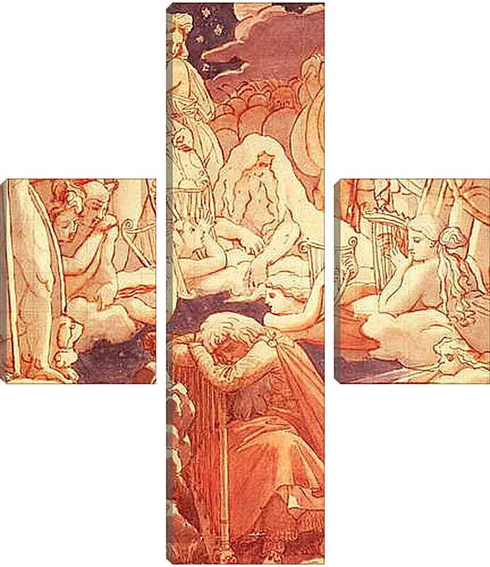 Модульная картина - The Dream of Ossian. Жан Огюст Доминик Энгр