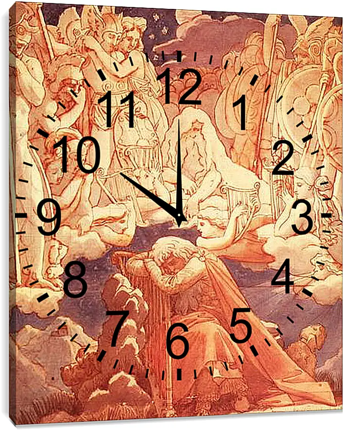 Часы картина - The Dream of Ossian. Жан Огюст Доминик Энгр