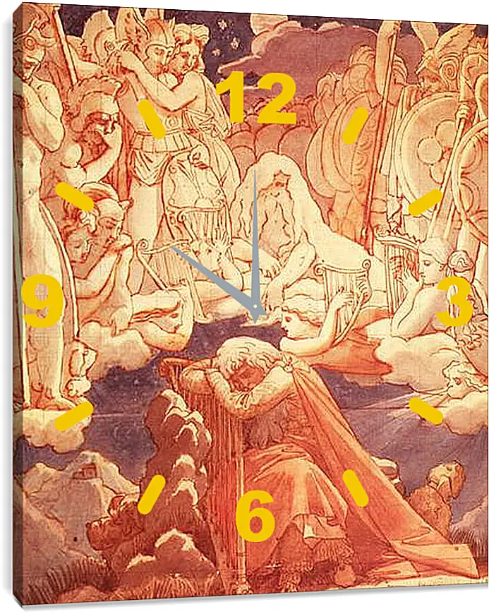 Часы картина - The Dream of Ossian. Жан Огюст Доминик Энгр