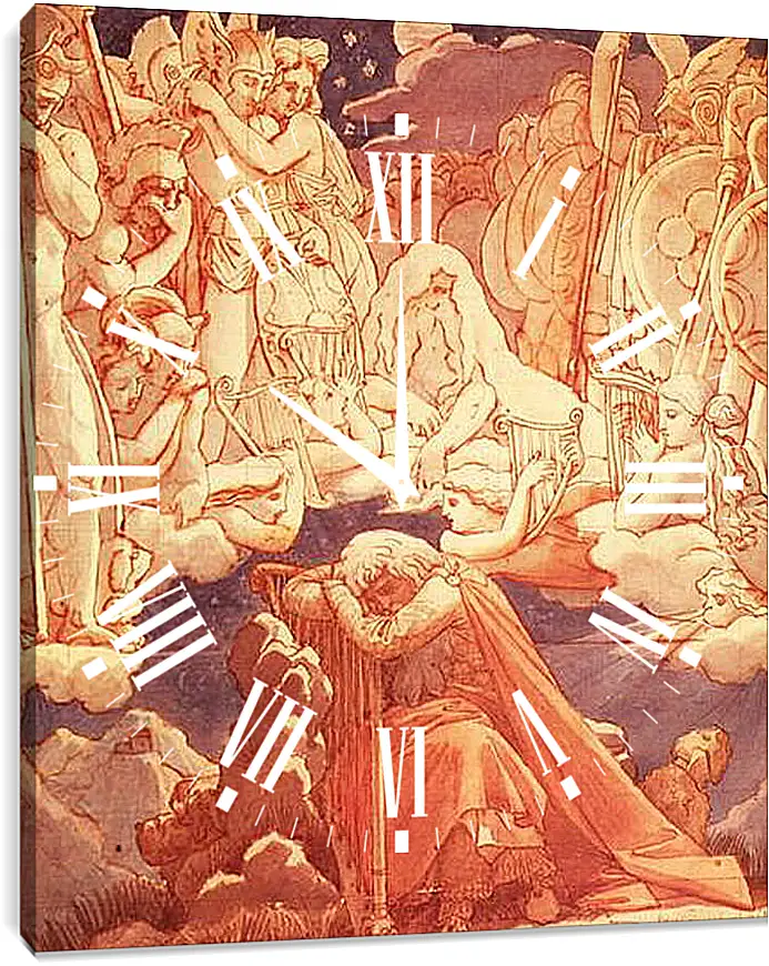 Часы картина - The Dream of Ossian. Жан Огюст Доминик Энгр