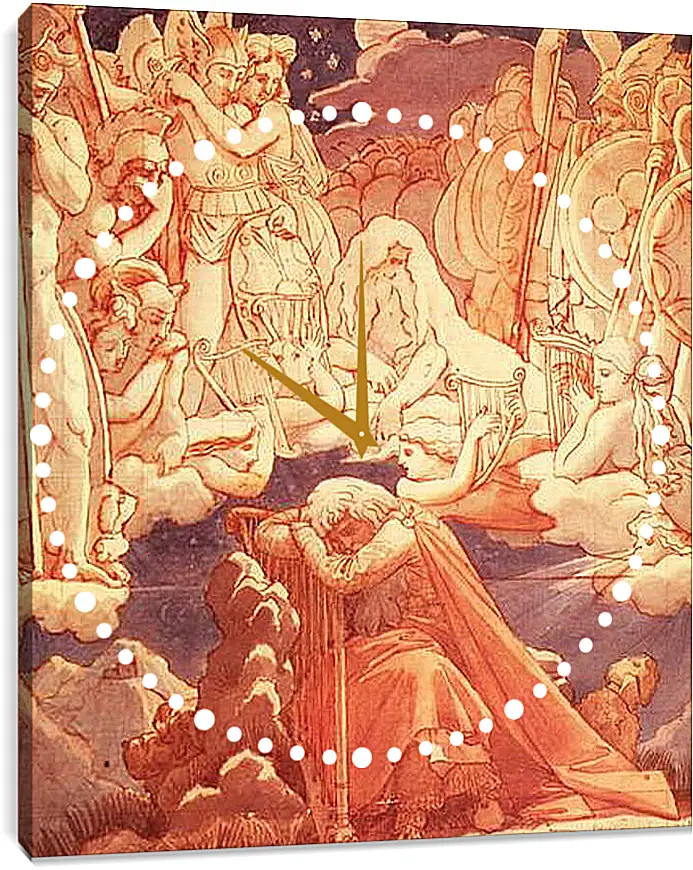Часы картина - The Dream of Ossian. Жан Огюст Доминик Энгр