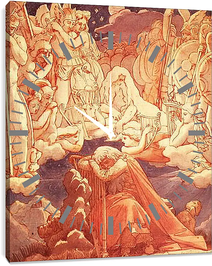 Часы картина - The Dream of Ossian. Жан Огюст Доминик Энгр