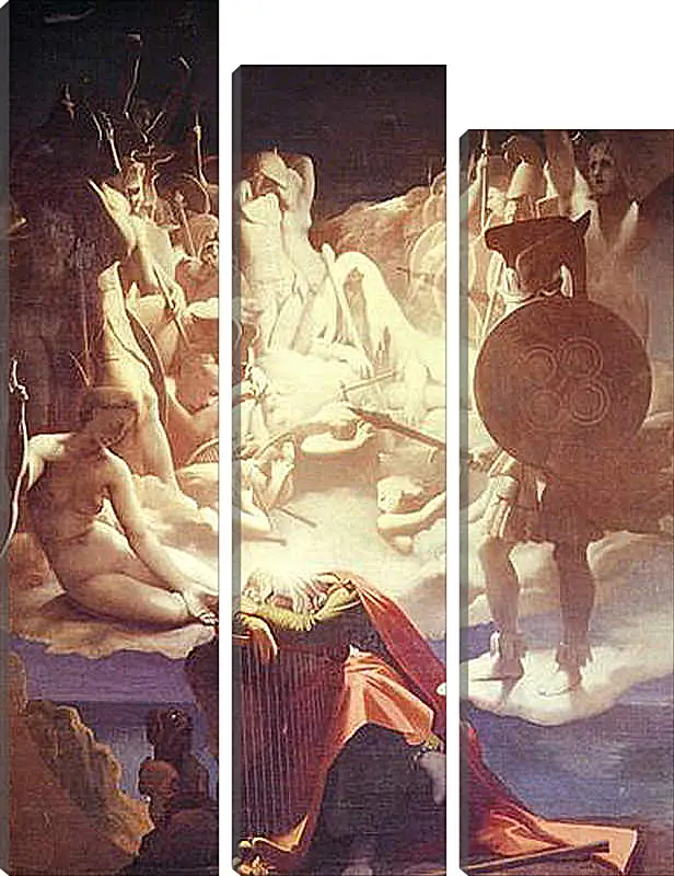 Модульная картина - The Dream of Ossian. Жан Огюст Доминик Энгр