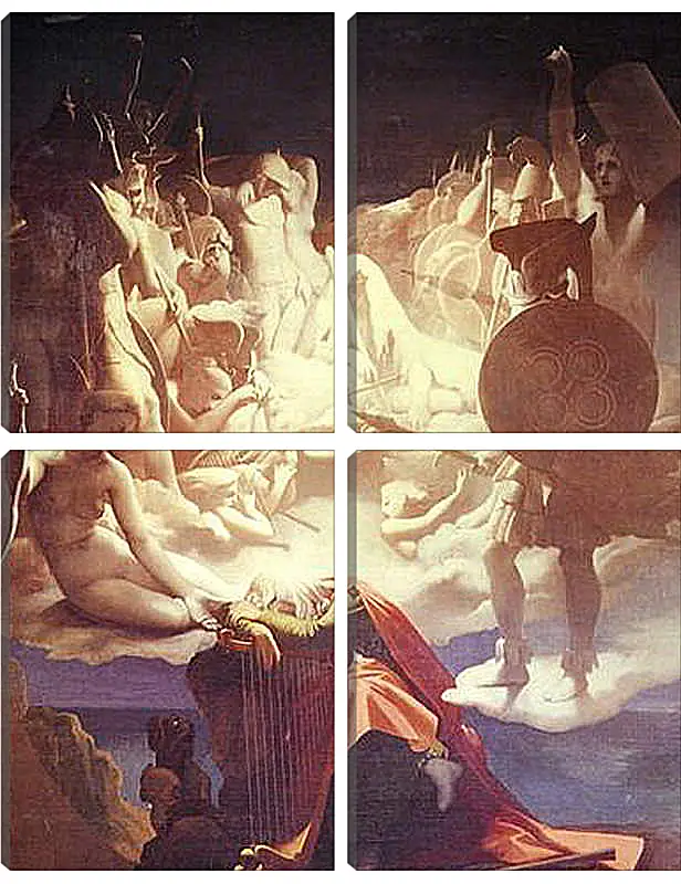 Модульная картина - The Dream of Ossian. Жан Огюст Доминик Энгр