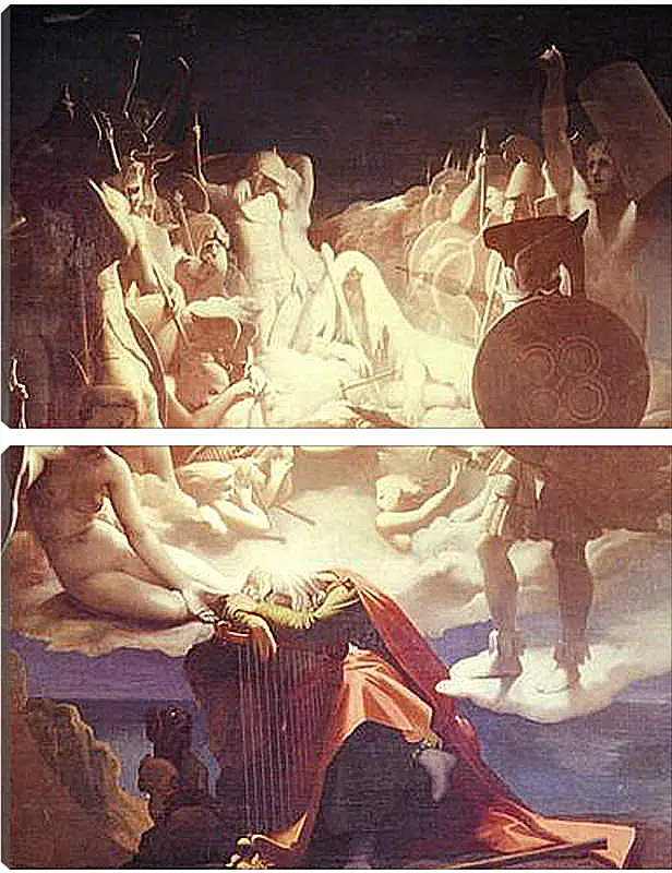 Модульная картина - The Dream of Ossian. Жан Огюст Доминик Энгр