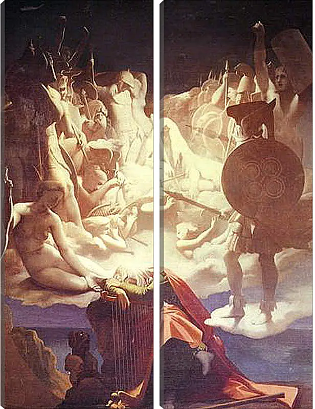 Модульная картина - The Dream of Ossian. Жан Огюст Доминик Энгр