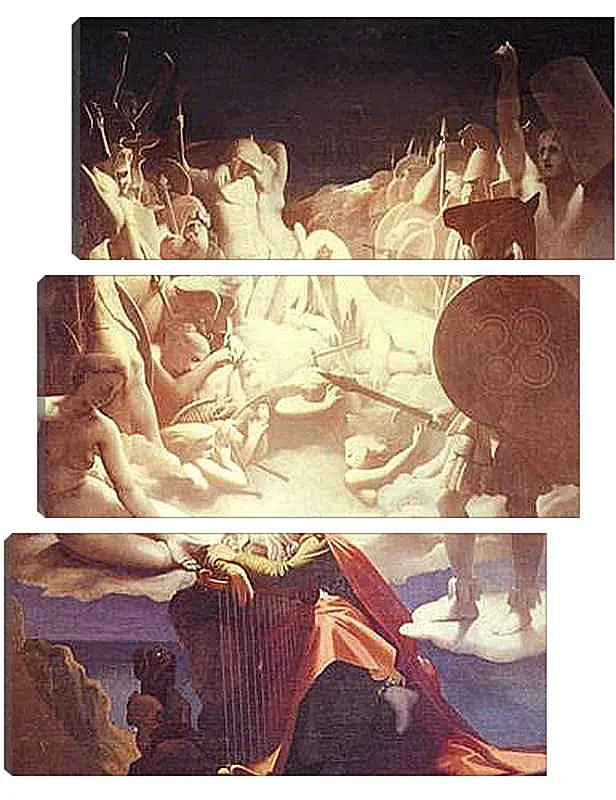 Модульная картина - The Dream of Ossian. Жан Огюст Доминик Энгр